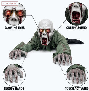 Crawling Zombie Halloween Prop